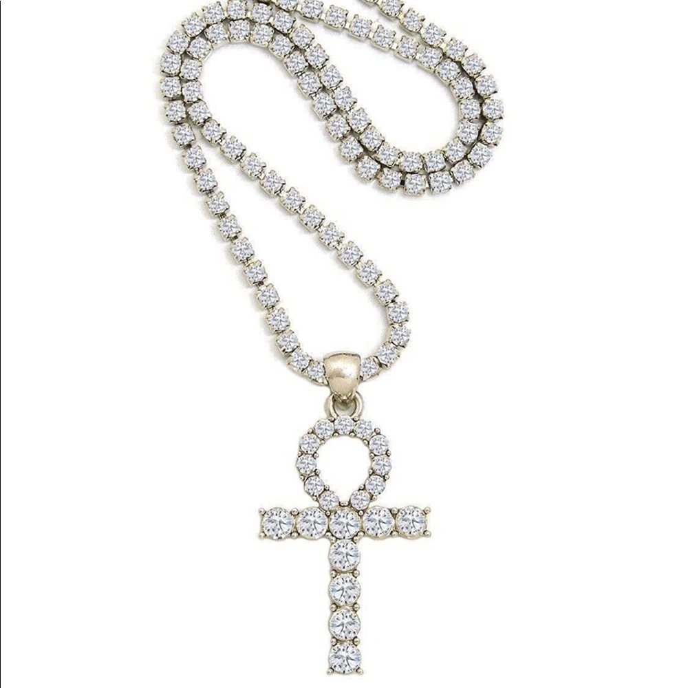 925 S Silver Anhk Tennis Chain 4mm